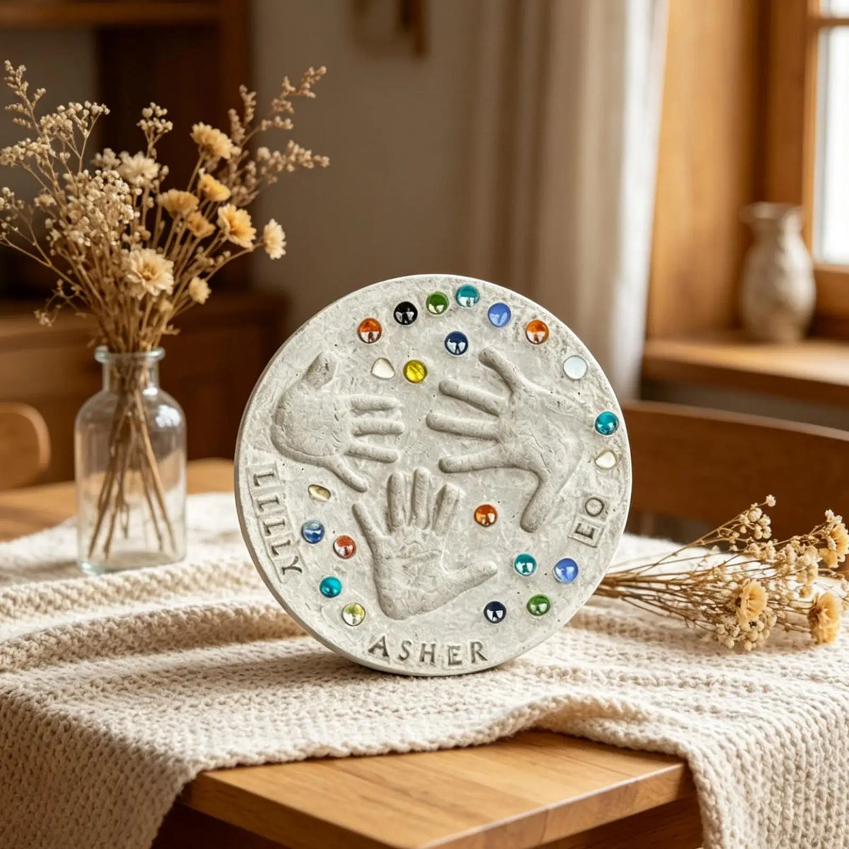 DIY Handprint Stepping Stone Kit – Family Garden Keepsake DIY Craft Kit Axl