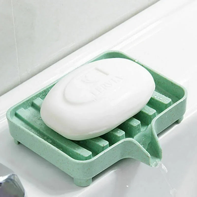 Self-Draining Silicone Soap Dish – Portable Bar Soap Holder Soap Dish Axl Green