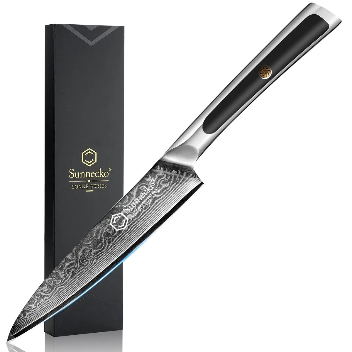 Sunnecko Damascus Kitchen Knife Set | VG10 Core 67-Layer Steel Damascus Kitchen Knife Set Axl 5 Inch Utility Knife China Mainland