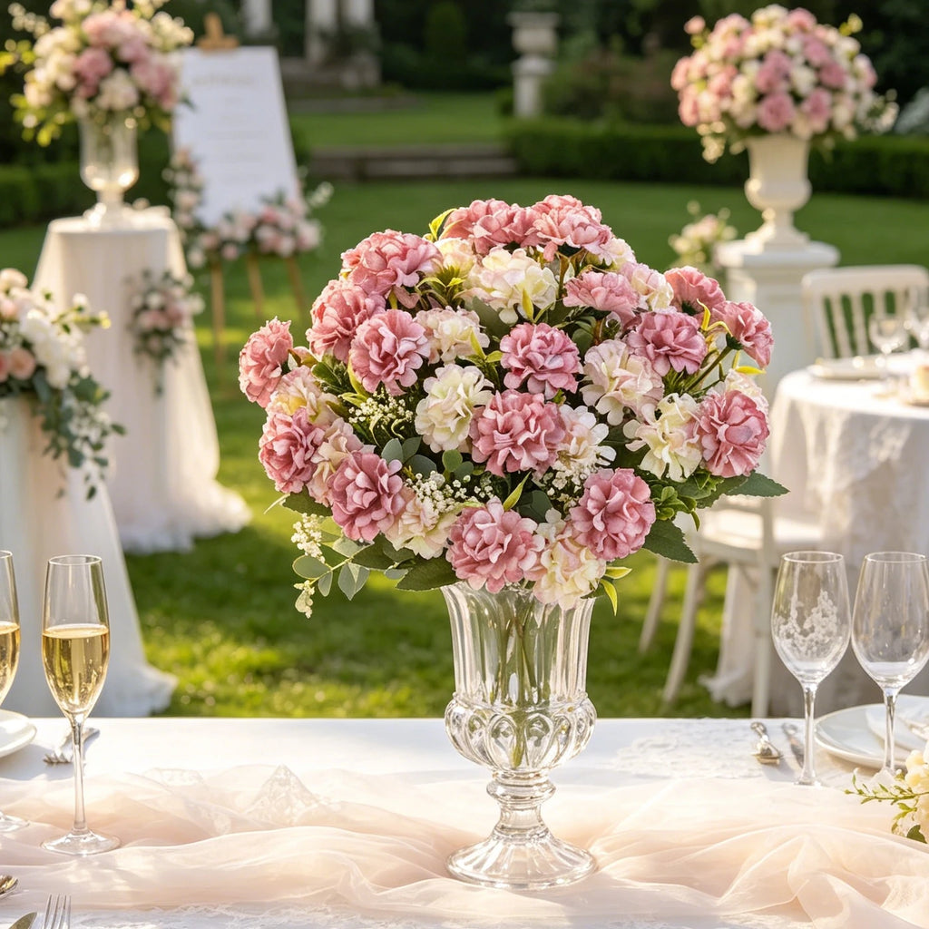 Silk Hydrangea Artificial Flowers – Wedding & Home Décor Artificial Flower Bouquet Axl