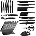 18-Piece Kitchen Knife Set – Stainless Steel with Acrylic Stand Kitchen Knife Set Axl 18pcs