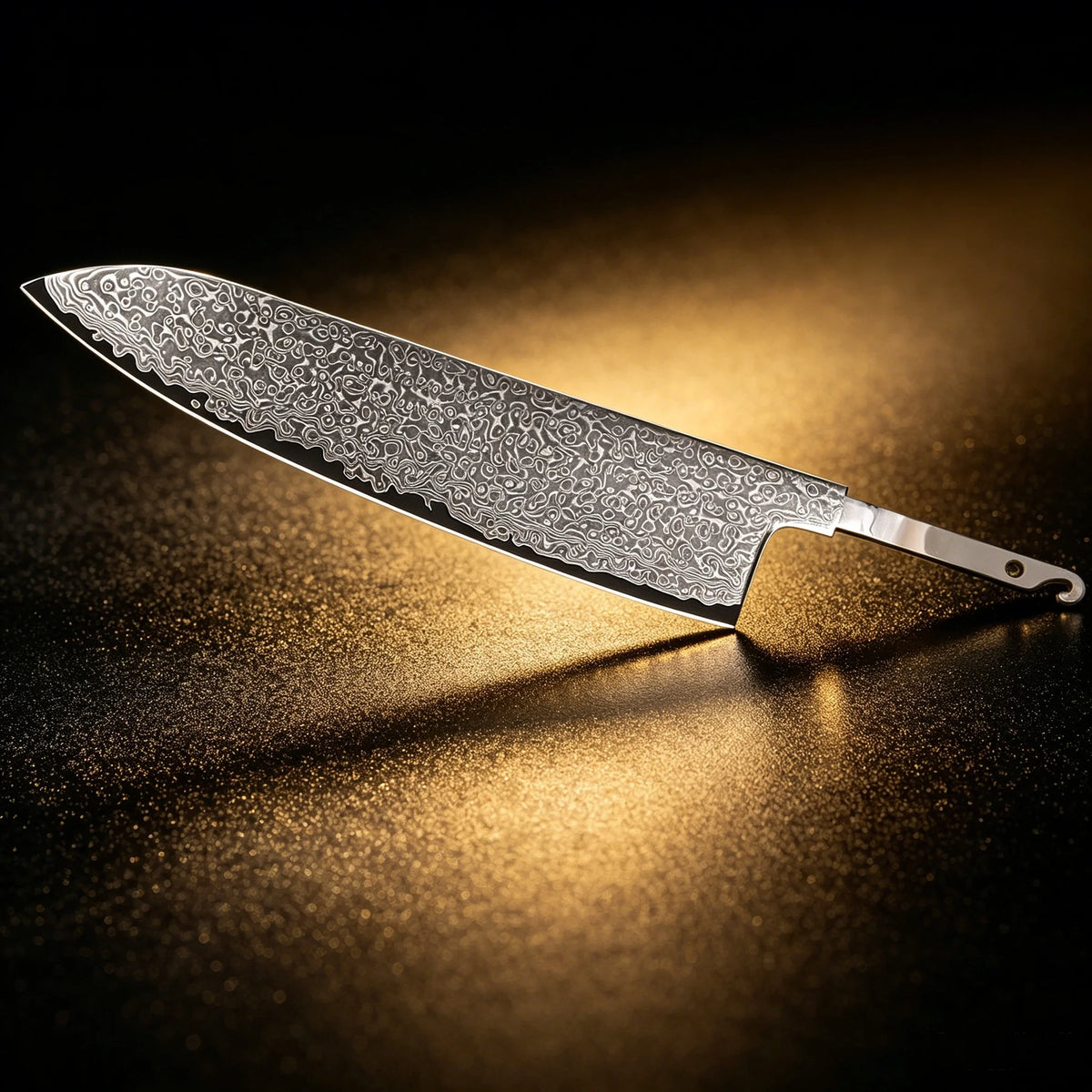 Hand Forged Damascus Steel Chef Knife Blade – DIY Kit Damascus Knife Blank Axl Chef Knife Blade