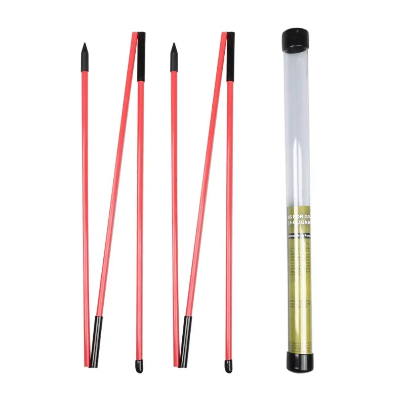 Collapsible Golf Alignment Sticks & Swing Trainer Set Golf Training Aid Axl Red-1set