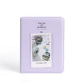 64-Pocket Instax Mini Photo Album – PU Leather 3" Picture Book Instant Photo Album Axl Purple