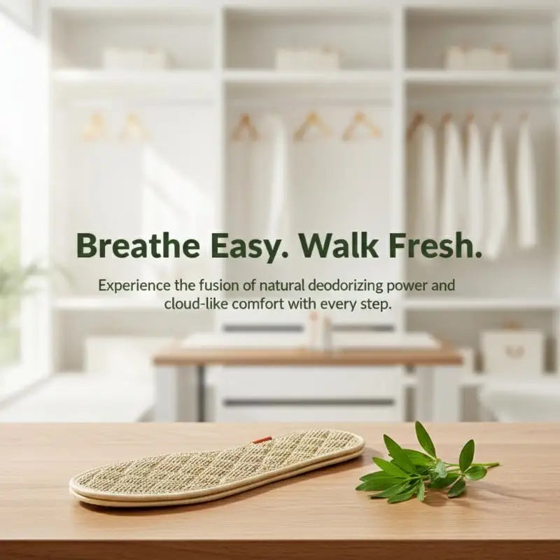 Artemisia Argyi Cotton Linen Insoles – Breathable Odor Resistant Breathable Shoe Insoles Axl