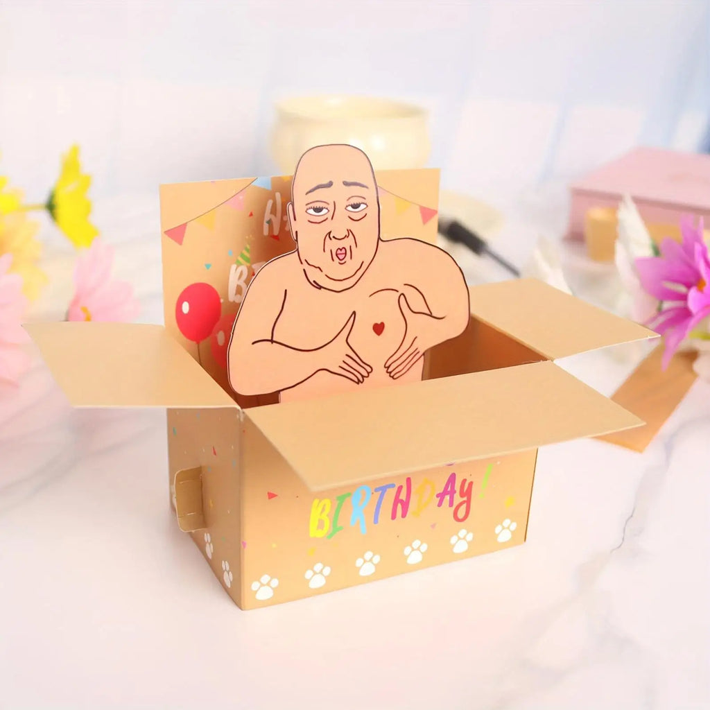 3D Pop-Up Happy Birthday Card – Funny Folding Greeting Card Pop-Up Greeting Card Axl