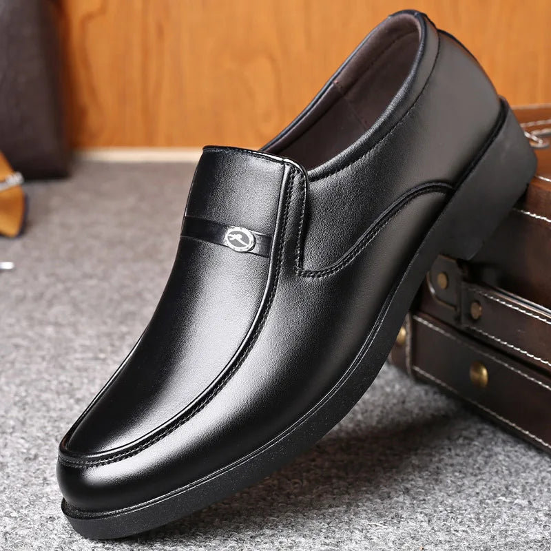 YBQJOO Men's Business Casual Lace-Up Flat Dress Shoes Men's Dress Shoes Axl Black 2 46