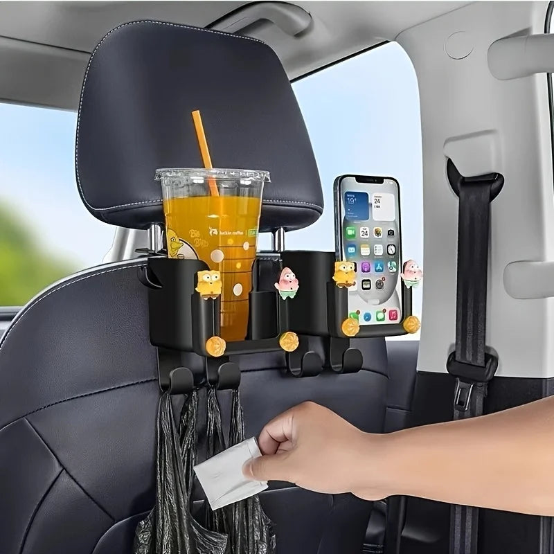 Car Seat Back Organizer – Cup Holder, Phone Mount & Hooks Car Seat Organizer Axl