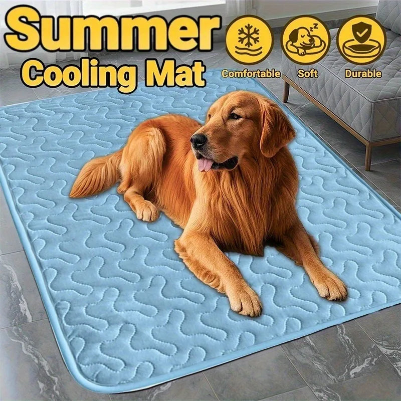 KEMORELA Dog & Cat Cooling Mat – Breathable Summer Ice Pad Pet Cooling Mat Axl
