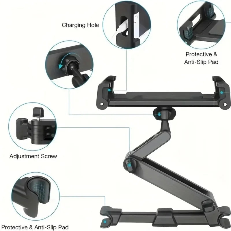 Car Headrest Tablet Mount – Universal 4.7–12.9" Holder for iPad Car Tablet Mount Axl