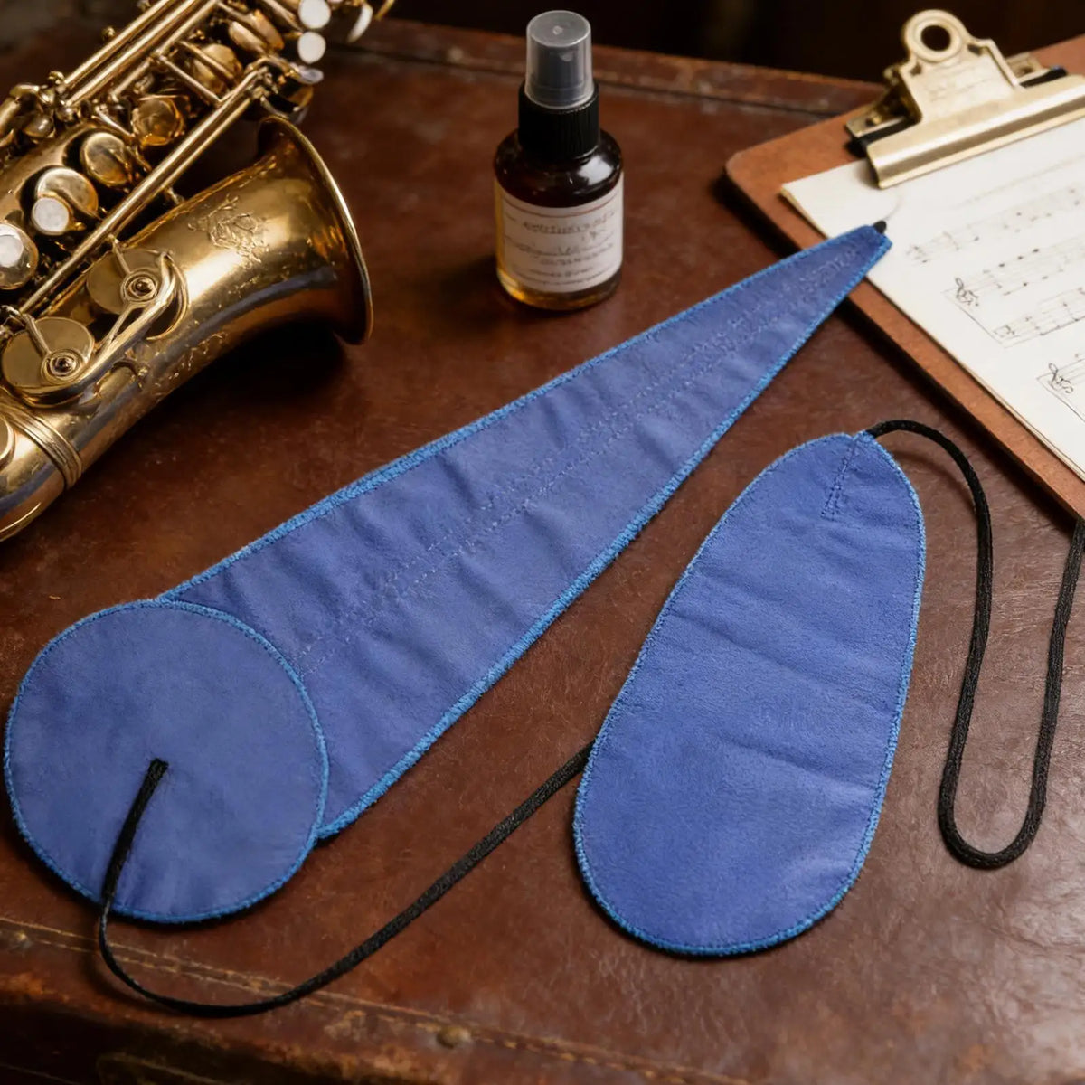 Saxophone Cleaning Cloth Swab Kit – Alto & Tenor 2-Piece Set Instrument Cleaning Kit Axl