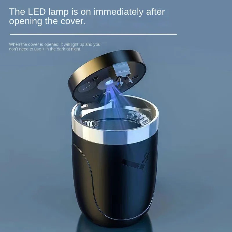Portable LED Car Ashtray with Auto Light – Cup Holder Fit Car Ashtray Axl