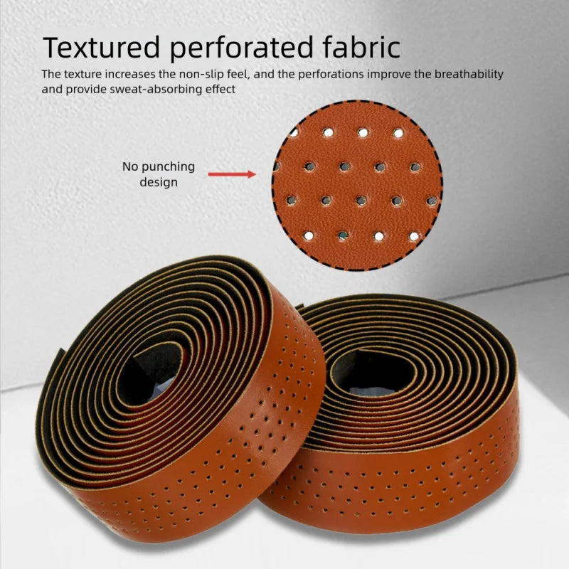 Rubber Bike Handlebar Tape – Perforated Non-Slip Road Cycling Handlebar Tape Axl