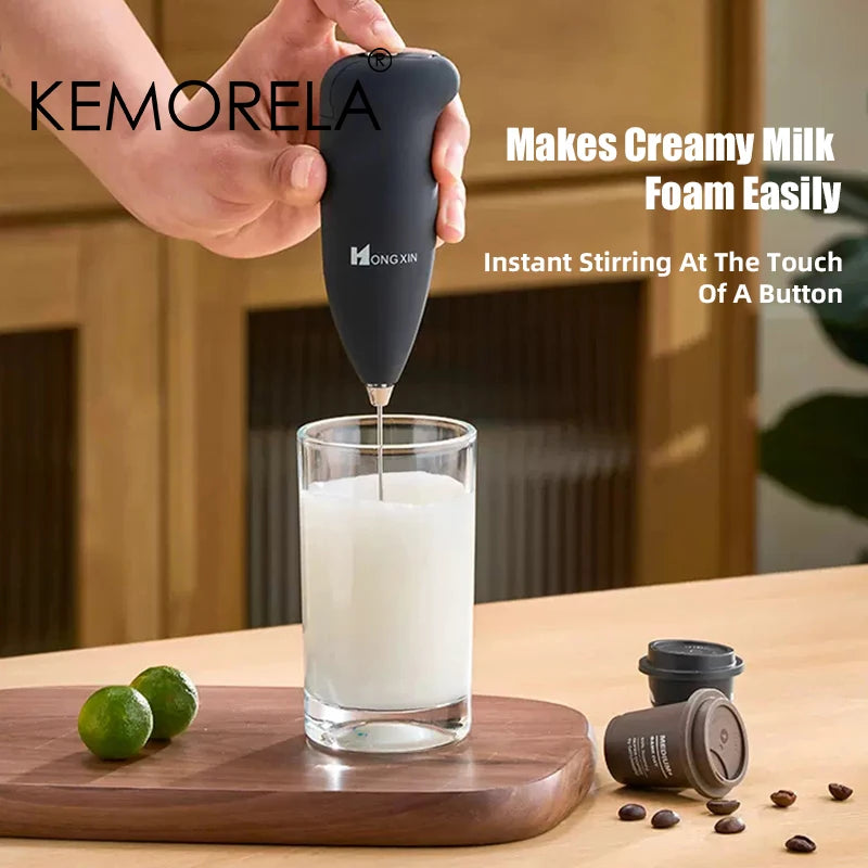KEMORELA Mini Electric Milk Frother – Handheld Coffee Whisk Milk Frother Whisk Axl