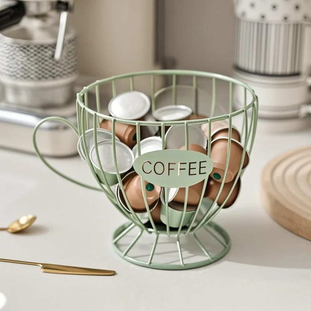 Large Capacity Coffee Pod Holder & Capsule Organizer Coffee Pod Organizer Axl Green