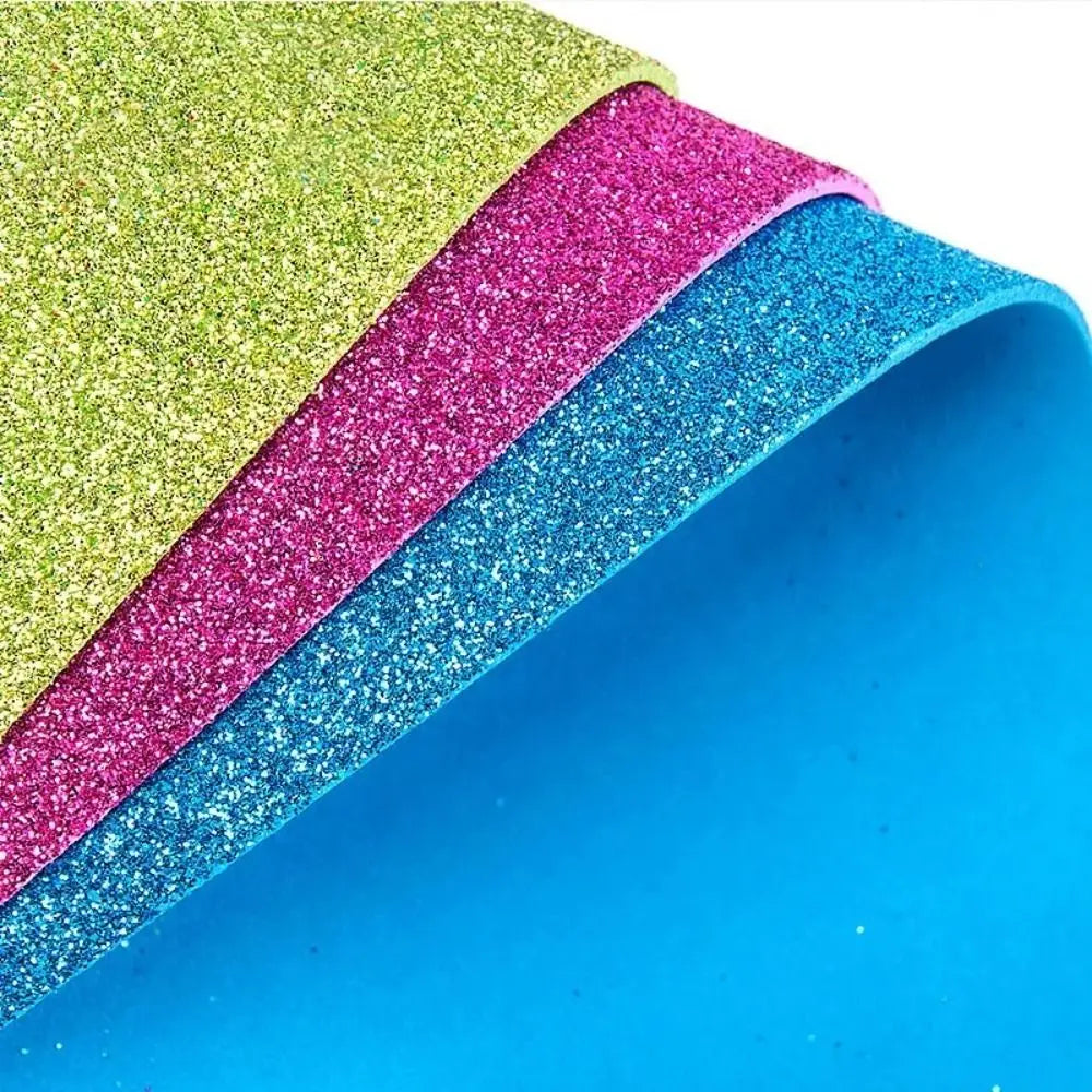 10-Pack Glitter EVA Foam Paper – Self-Adhesive A4 Craft Sheets Glitter Foam Craft Paper Axl