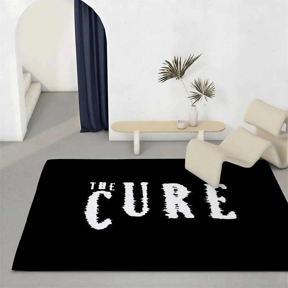 The Cure Band Flannel Floor Mat – Non-Slip Soft Indoor Rug Indoor Floor Mat Axl White2 120x160cm