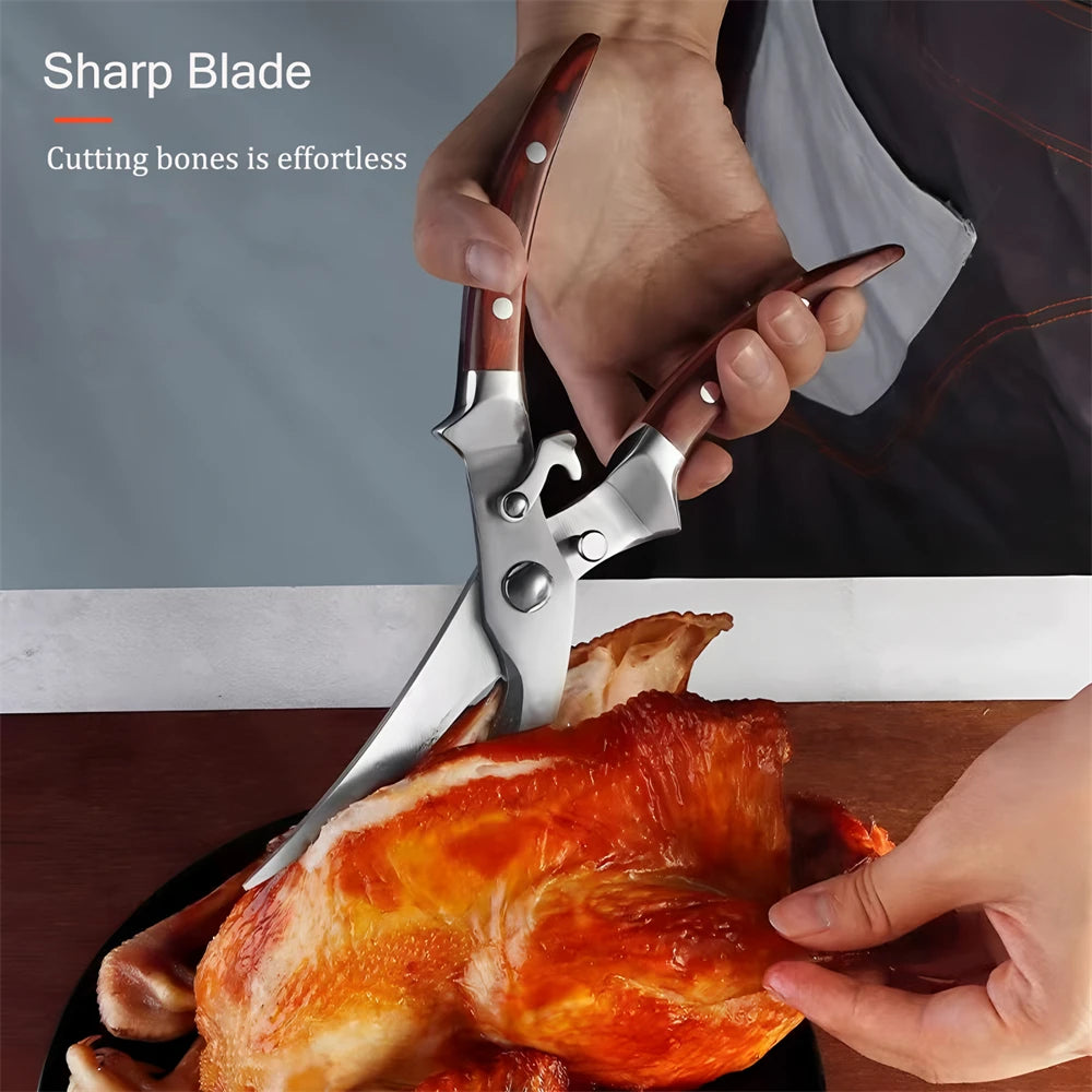 Multi-Functional Kitchen Scissors – Non-Slip BBQ & Bone Shears Kitchen Scissors Axl
