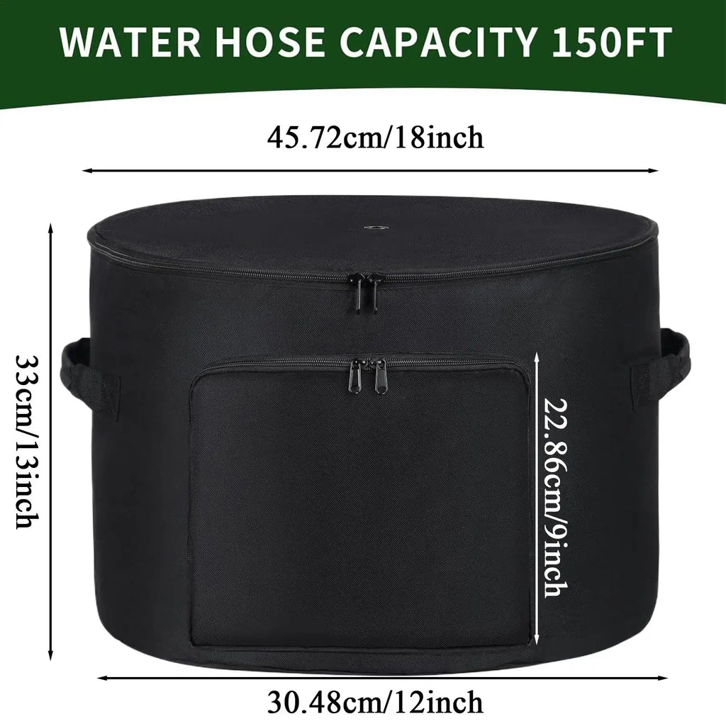 Garden Hose Storage Pot – Weatherproof 150ft Oxford Organizer Hose Storage Pot Axl