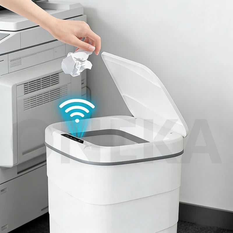 Smart Sensor Auto-Open Trash Can – Hands-Free Waste Bin Sensor Trash Can Axl