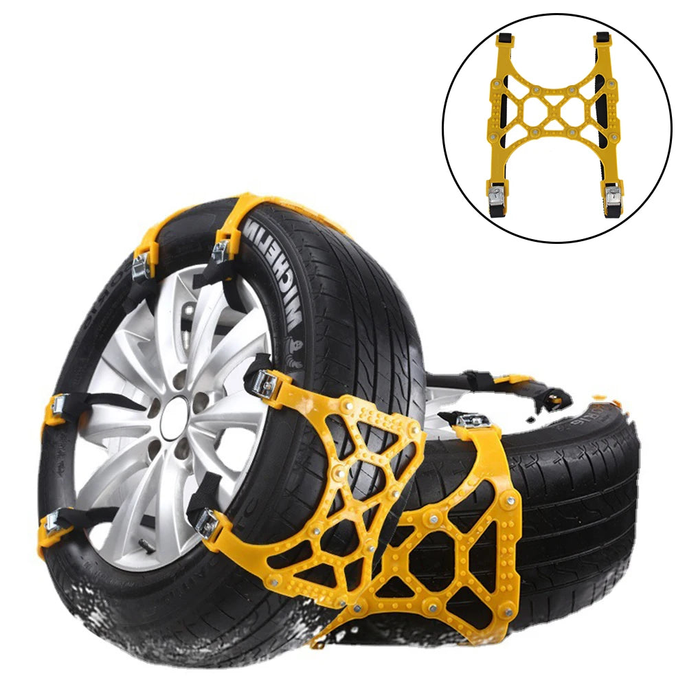 TPU Car Snow Chains – Anti-Skid Double Buckle | 165–265mm Tire Snow Chains Axl 1 Piece