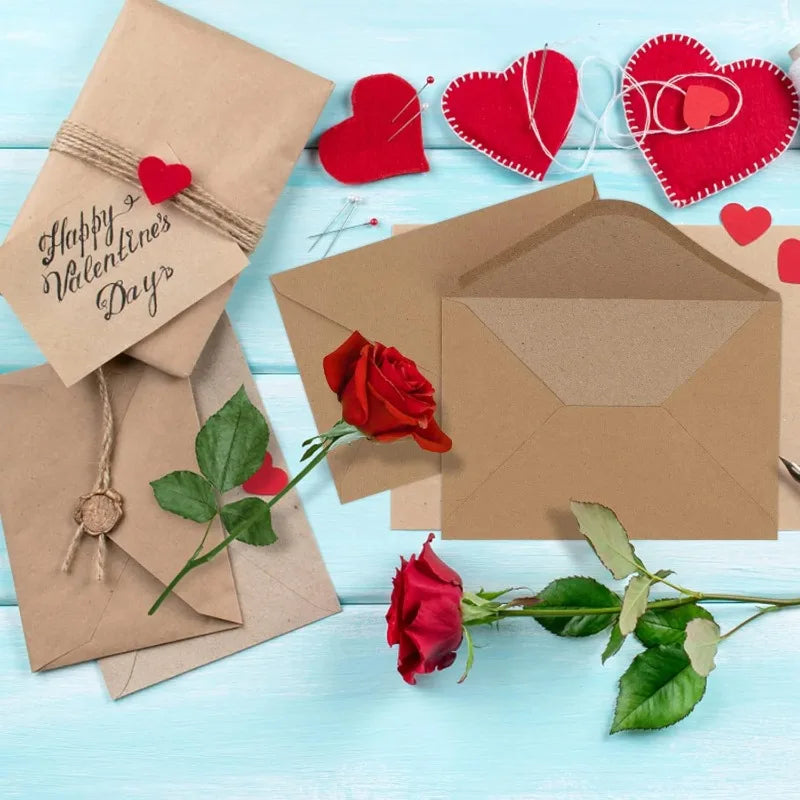 100 Kraft Mini Window Envelopes – Wedding & Gift Cards Kraft Paper Envelopes Axl