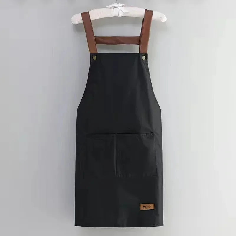 Waterproof Kitchen Apron with Large Pocket – Chef & Restaurant Kitchen Work Apron Axl black OneSize