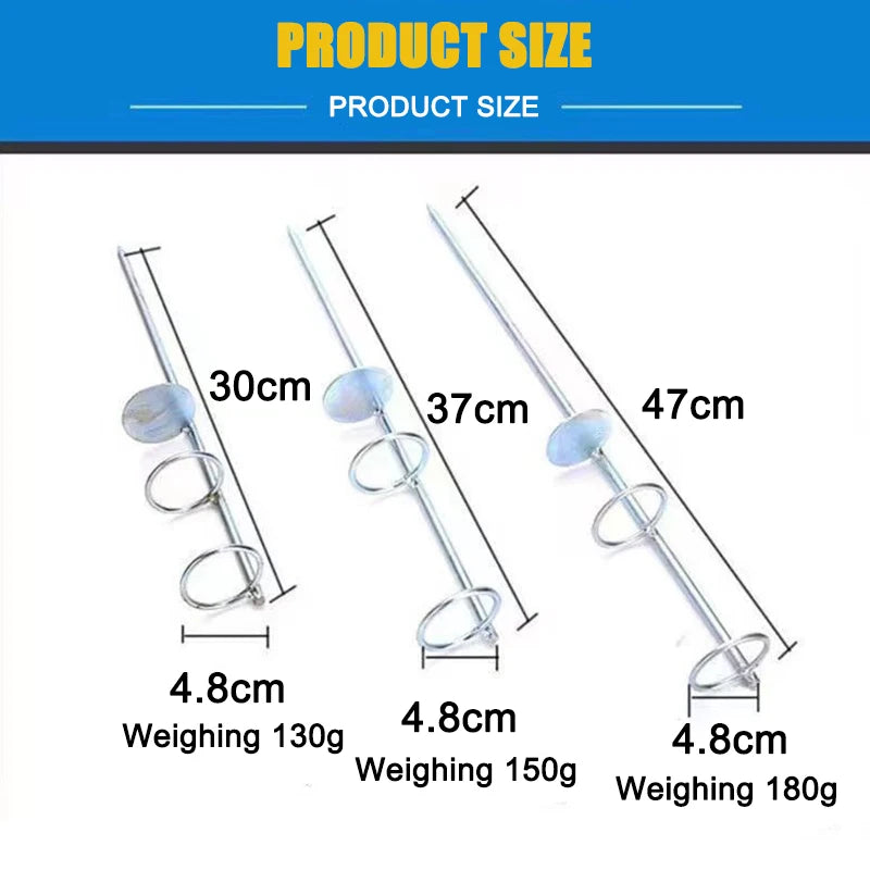 Ground Fishing Rod Holder Double Ring Stake Stand 30/37/47cm Fishing Rod Holder Axl