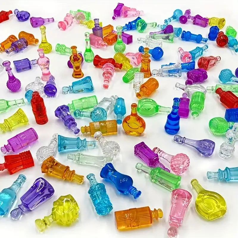 50pcs Mini Bottle Ornaments for DIY Micro Landscapes & Crafts Miniature Craft Ornaments Axl