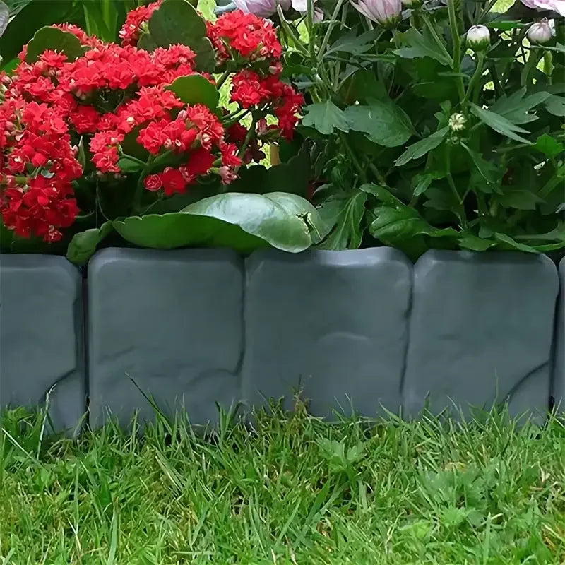 5-Pack Foldable Plastic Garden Fence – Lawn & Landscape Border Garden Border Fence Axl