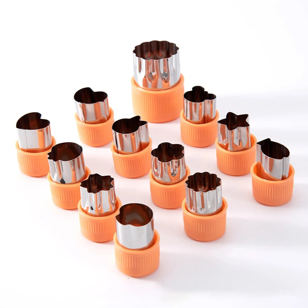 Leeseph 12-Piece Mini Cookie Cutter Set – Stainless Steel Cookie Cutter Set Axl Orange 1
