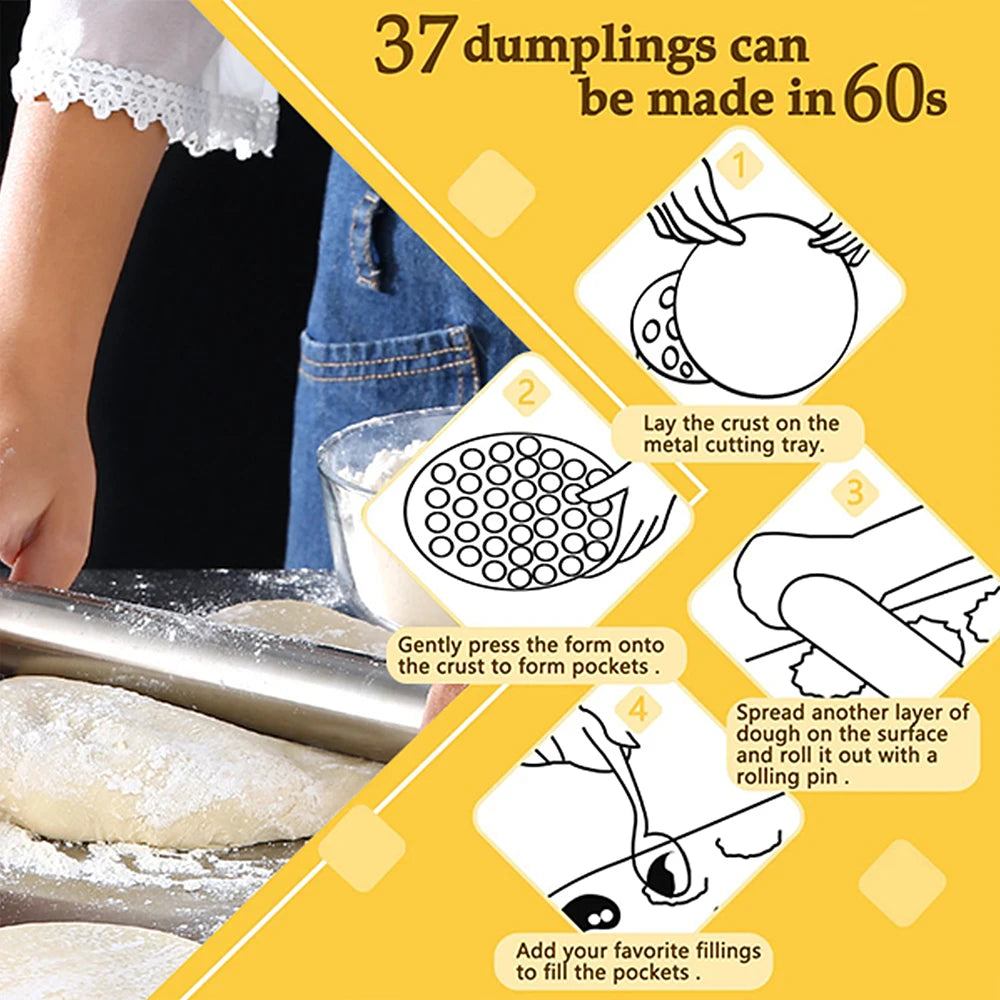 37-Hole Aluminum Pelmeni & Ravioli Dumpling Maker Mold Dumpling Maker Mold Axl
