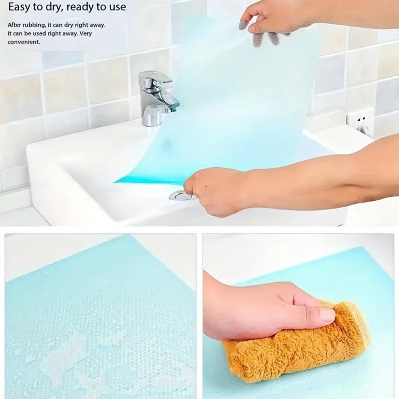 4-Pack EVA Fridge Liner Mats – Waterproof & Washable Shelf Pads Fridge Shelf Liner Axl
