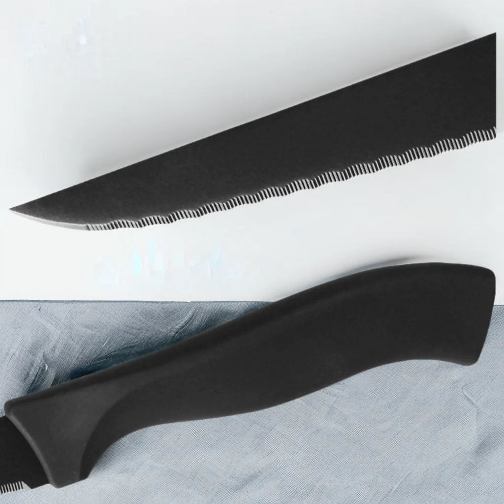 Steak Knife Set 4/6/8 Pcs – German Steel Serrated Black Handle Steak Knife Set Axl