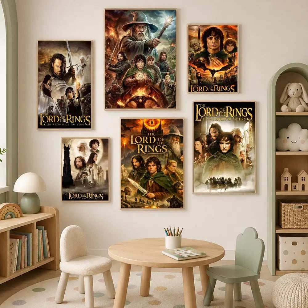 Lord of the Rings Self-Stick HD PVC Wall Poster – Waterproof Wall Art Poster Axl