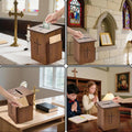 Wooden Lockable Prayer & Offering Box – Wall Mount Cross Lockable Offering Box Axl Default Title