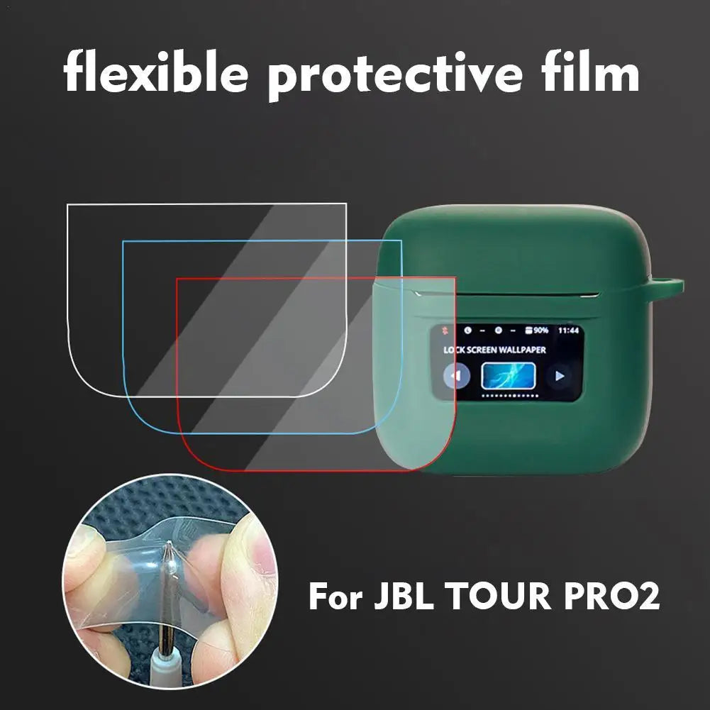 TPU Screen Protector for JBL Tour Pro 2 – Clear Anti-Scratch Film Earphone Screen Protector Axl