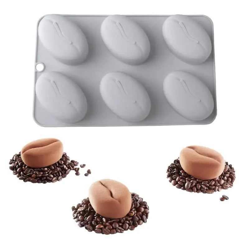 Coffee Bean Silicone Mold – 6 & 28 Cavity Mousse Cake Baking Silicone Baking Mold Axl