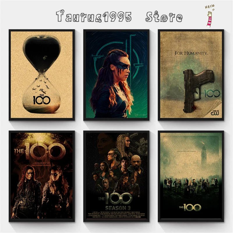 The 100 TV Series Kraft Paper Wall Poster | Home Decor Art Wall Art Poster Axl
