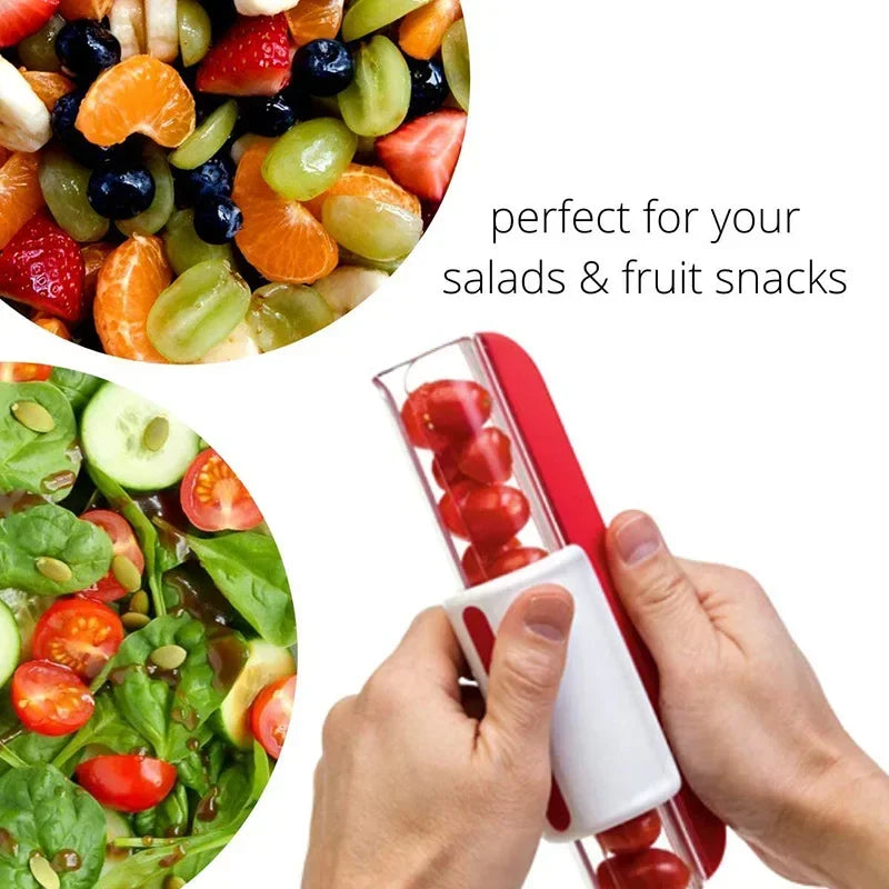 Cherry Tomato & Grape Slicer – Manual Fruit Cutter Tool Fruit Slicer Tool Axl