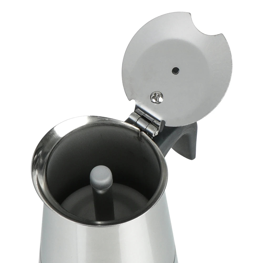 Stainless Steel Moka Pot – Stovetop Espresso Maker 2–9 Cup Moka Pot Axl