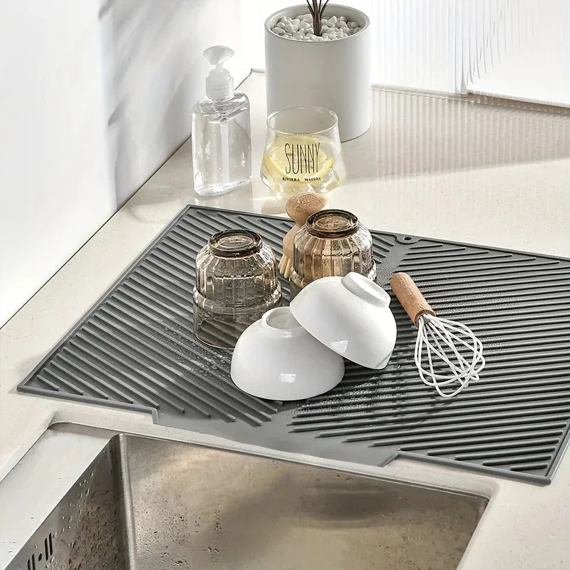 Silicone Drying Mat – Non-Slip Dish Drain Pad & Heat-Safe Coaster Silicone Drying Mat Axl