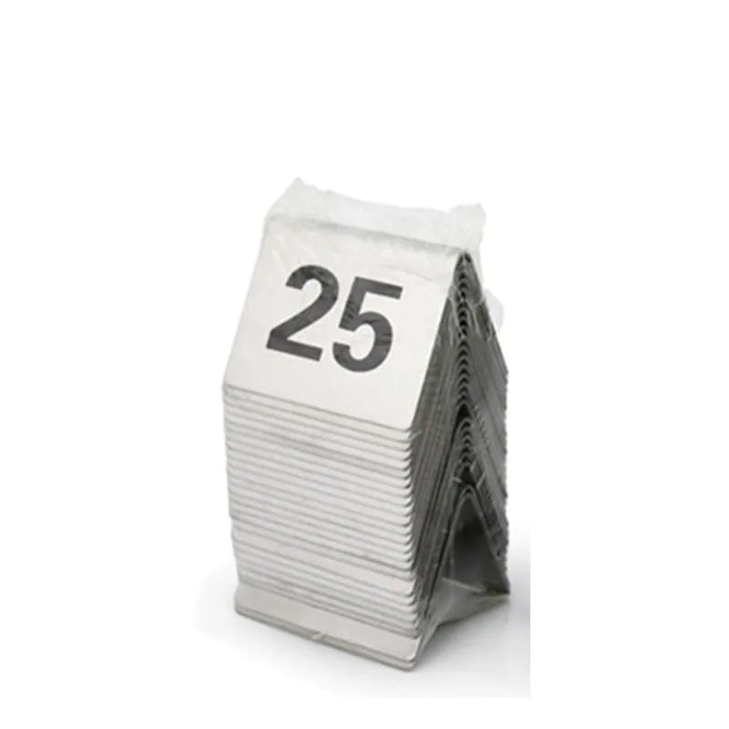 Stainless Steel Tent Table Number Cards 1–100 | Restaurant Table Number Cards Axl