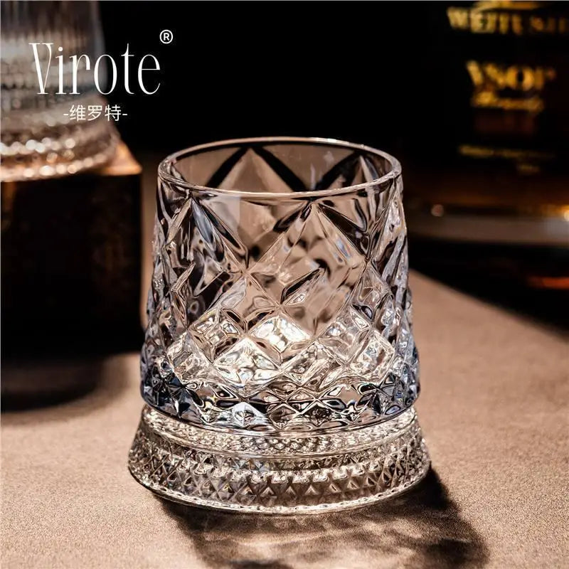 Tumbler Rotating Wine Glass – Non-Spill Swivel Whiskey Cup Swivel Drinkware Axl