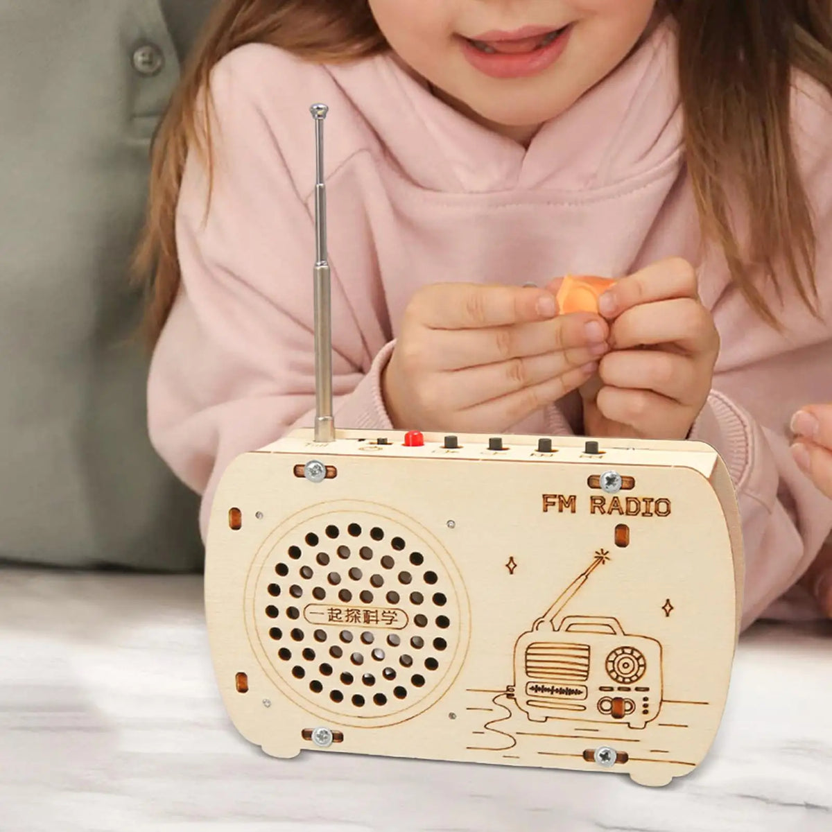 DIY Wooden Radio Kit – STEM Electronics Learning Set for Teens STEM Electronics Kit Axl