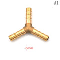 Brass Barbed Y Splitter Connector – Air & Fuel Hose Fitting Pipe Hose Fitting Axl 6mm