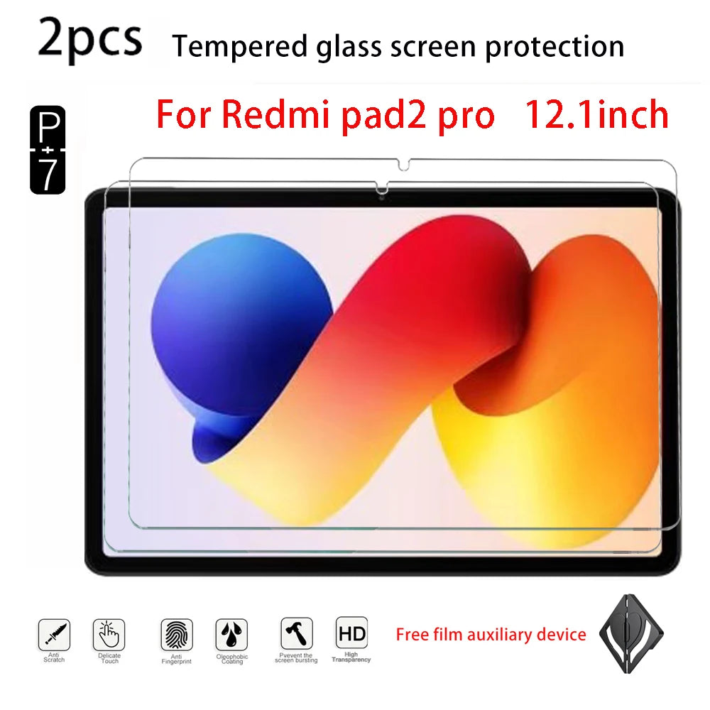 2-Pack Tempered Glass Screen Protector – Xiaomi Redmi Pad 2 & Pro 12.1" Tablet Screen Protector Axl Redmi pad2 pro 12.1