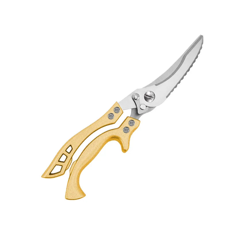 Multifunctional Stainless Steel Kitchen Scissors – Meat & Bone Kitchen Scissors Axl golden China Mainland