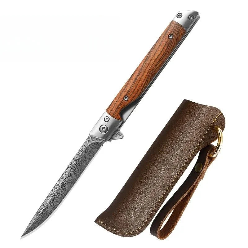 4-Piece Paring Knife Set – Damascus Steel & Wood Handle Paring Knife Set Axl 1pcs A
