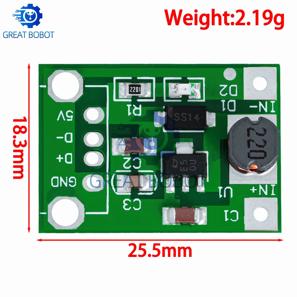 600mA DC-DC Mini Step-Up Boost Module | 1-5V to 5V Boost Power Module Axl